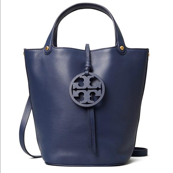 Tory Burch Handbags - Royal Navy Miller Bucket Bag EUC